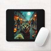 Funny Cat Selfie Halloween Zombies Humor Muismat (Met muis)