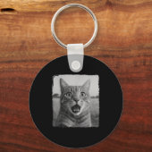 Funny Cat Selfie Meme Graphic Voor Mannen Vrouwen Sleutelhanger (Voorkant)