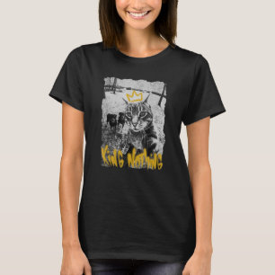 Funny Cat selfie met rottweiler, grappige hond en T-shirt