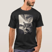 Funny Cat Selfie Tsunami Wave Cats Meme Selfies T-shirt (Voorkant)