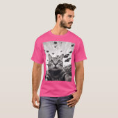 Funny Cat Selfie Ufo T-shirt (Voorkant volledig)