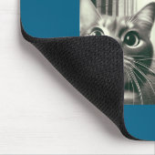Funny Cat Selfie With Alien Ufo And T-rex Dinosaur Muismat (Hoek)