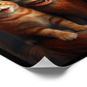 Funny Cat Selfie With Bigfoot Christmas Sasquatch  Poster (Hoek)