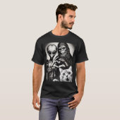 Funny Cat Selfie With Romantic Bigfoot In Love Wit T-shirt (Voorkant volledig)