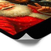 Funny Cat Selfie With Santa Claus &amp; Bigfoot Me Poster (Hoek)