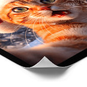 Funny Cat Selfie With Santa Claus Christmas Men Wo Poster (Hoek)