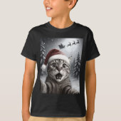 Funny Cat Selfie With Santa Claus Christmas Men Wo T-shirt (Voorkant)