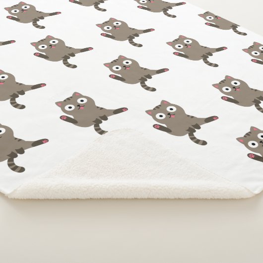 Funny Cat Sherpa Deken (3/4)