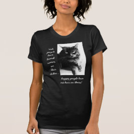 Funny Cat Shirt, blije mensen draag kattenhaar! T-shirt