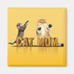 Funny cat shirt cadeau voor kattenmam kattenma magneet
