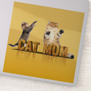 Funny cat shirt   cadeau voor kattenmam   kattenma sticker