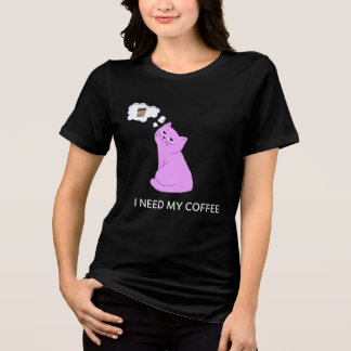 Funny Cat Shirt – I Need My Coffee Tee