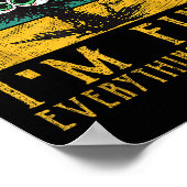 Funny Cat Shirt, It's Fine I'm Fine Everything Is  Poster (Hoek)