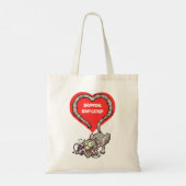 Funny Cat Shopping Is My Catnip Tabby Cartoon Tote Bag (Achterkant)