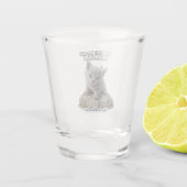 Funny Cat Shot Glass – I See You Human Glas (Achterkant)