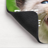 Funny Cat Siamese Kitten Place Mouse hier Muismat (Hoek)