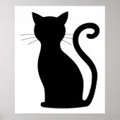Funny Cat Silhouette Poster (Voorkant)