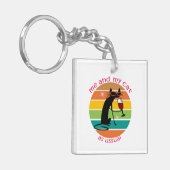 Funny Cat Sleutelhanger (Voorkant Links)