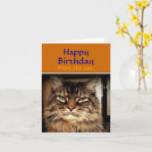 Funny Cat Smile, het is je Birthday Greeting Kaart (Gele Bloem)