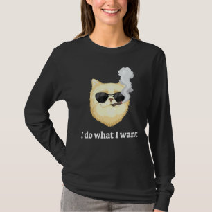 Funny Cat Smoking Ik doe wat ik wil T-shirt