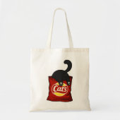 Funny Cat Snack Lover Tote Bag Cute Cat (Voorkant)