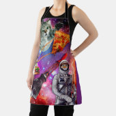 Funny Cat Space Pizza Hamburger Food  Schort (Insitu)