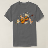 Funny Cat Speling Violin Player T-shirt (Design voorkant)
