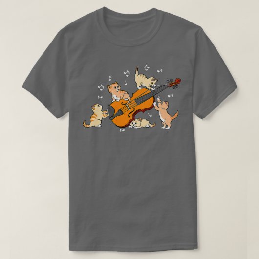 Funny Cat Speling Violin Player T-shirt (Design voorkant)