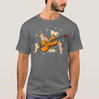 Funny Cat Speling Violin Player T-shirt