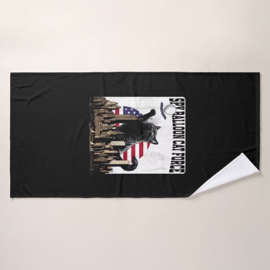 Funny Cat Spy Balloon Badhanddoek (Badhanddoek)