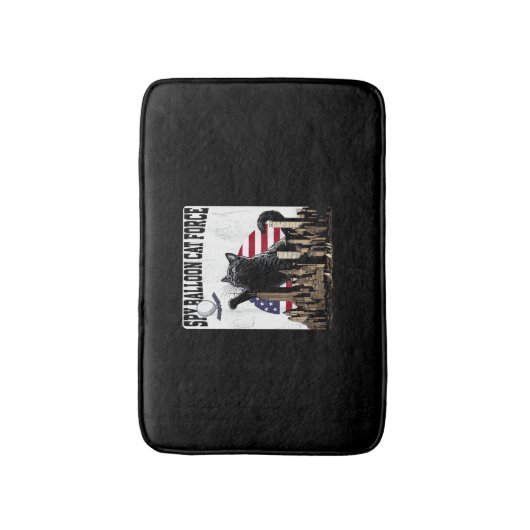 Funny Cat Spy Balloon Badmat (Voorkant Verticaal)