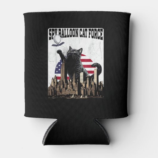 Funny Cat Spy Balloon Blikjeskoeler (Voorkant)
