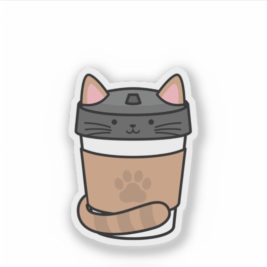 Funny Cat Sticker (Voorkant)