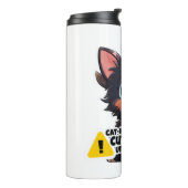 Funny cat sticker Classic T-shirt (5) Thermosbeker (Gedraaid links)