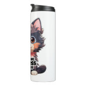 Funny cat sticker Classic T-shirt (5) Thermosbeker (Geroteerd rechts)