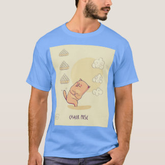 Funny cat stoel yoga pose t-shirt
