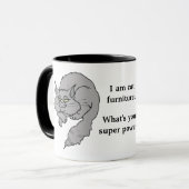 Funny Cat Super Power Mok (Voorkant links)