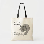 Funny Cat Super Power Tote Bag (Voorkant)