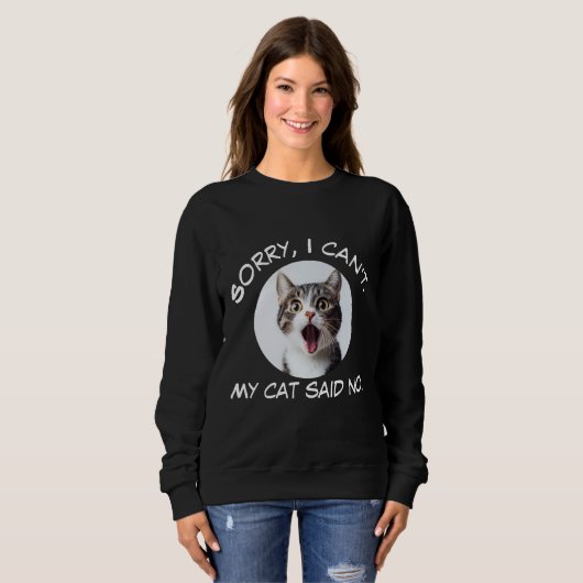  Funny Cat Sweatshirt voor kattenliefhebbers (Voorkant volledig)