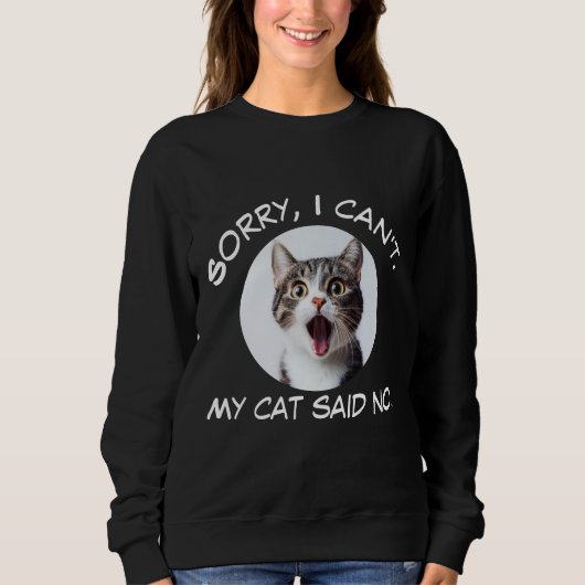  Funny Cat Sweatshirt voor kattenliefhebbers (Voorkant)