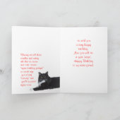 Funny Cat Sylvester-kaart past elke keer aan Kaart (Binnen)