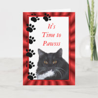 Funny Cat Sylvester-kaart past elke keer aan