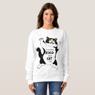 Funny cat T-shirt, Bont Mama T-shirt, katteneigena Trui