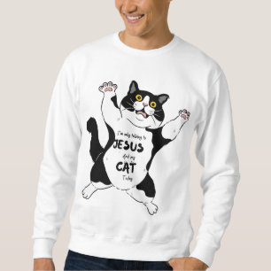 Funny cat T-shirt, Bont Mama T-shirt, katteneigena Trui