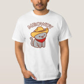 Funny Cat T-Shirt - "MEOWDY" (Voorkant)
