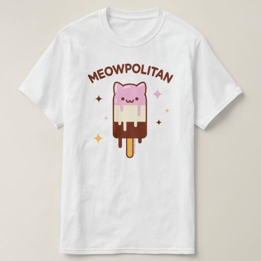 Funny Cat T-shirt - MEOWPOLITAN (Design voorkant)