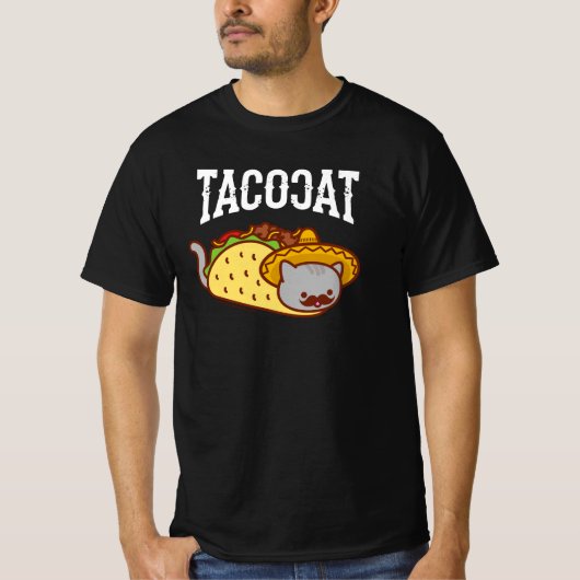 Funny Cat T-Shirt - Mexicaanse TACO CAT (Voorkant)