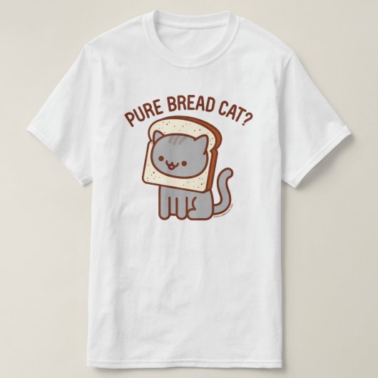 Funny Cat T-Shirt - "PURE BREAD CAT" (Design voorkant)