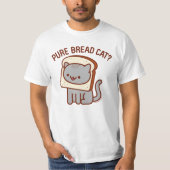 Funny Cat T-Shirt - "PURE BREAD CAT" (Voorkant)