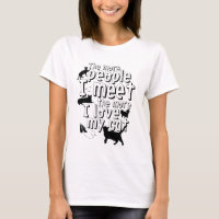 Funny Cat T-shirt Quote voor Dierenvriend